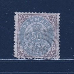 Denmark 33 U Numeral (B) | Europe - Denmark, General Issue Stamp / HipStamp
